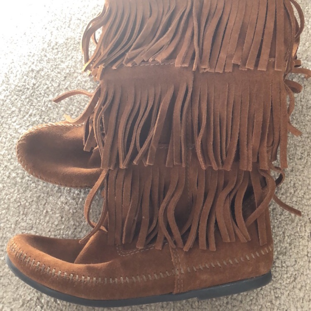 Minnetonka Booties 3 Layer Fringe